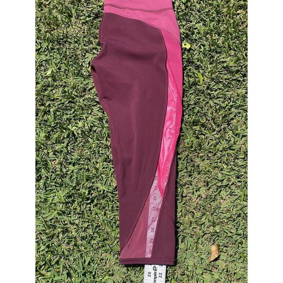 Lululemon Colour Me Ombre Crop Leggings Fuchsia Women’s Size 8 Burgundy Shades - Picture 4 of 11